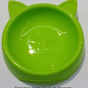 Comedero Gatitos 13CM.DIAMETRO. Verde