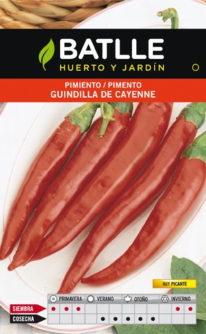 Pimiento Guindilla de Cayenne Rojo