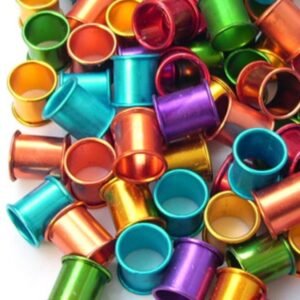 Anilla Aluminio Palomas 8mm. 10 Unidades.