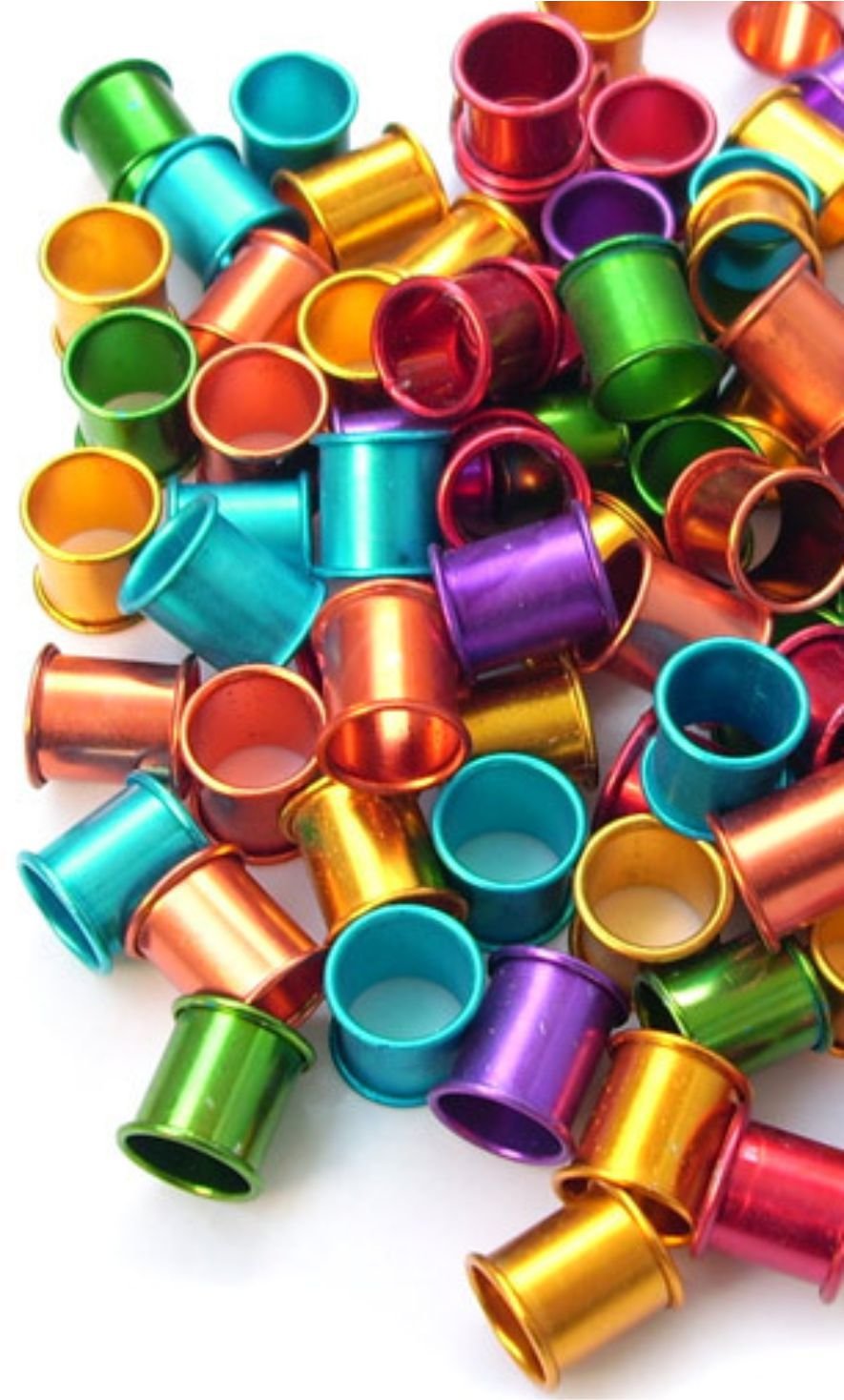 Anilla Aluminio Palomas 8mm. 10 Unidades.