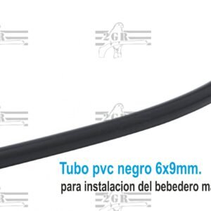 Tubo Pvc Alcapell 6x9mm. Color Negro