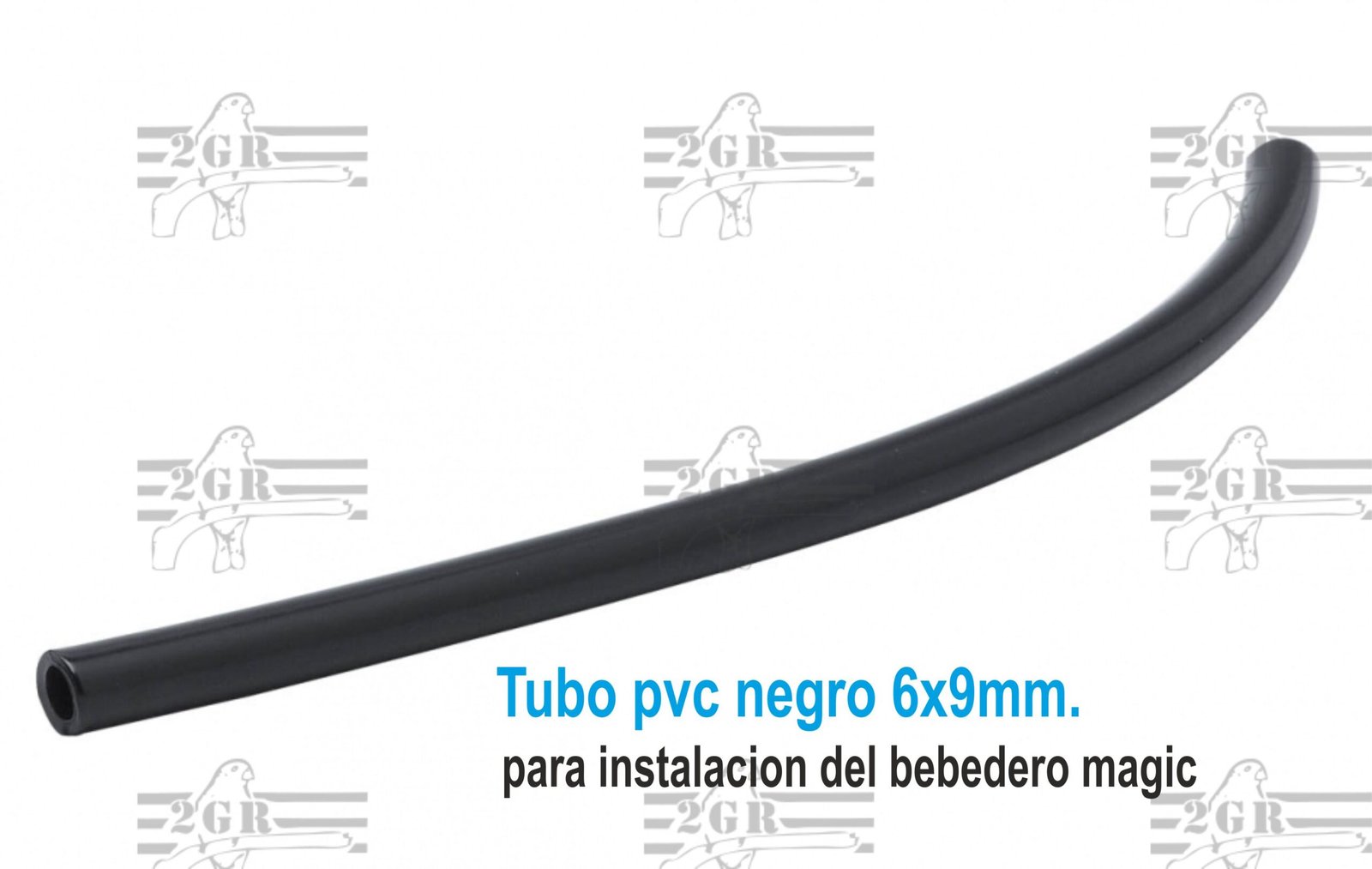 Tubo Pvc Alcapell 6x9mm. Color Negro