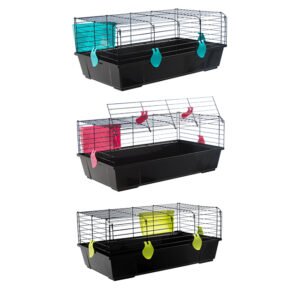 Jaula Conejo 520 Negra Plegable