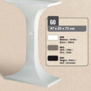 Pie 60 Crema (47x25x73cm.)