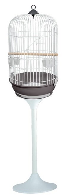 Jaula Cotorra 810 Blanca con Pie 40