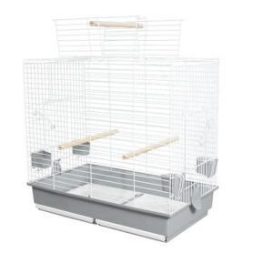 Jaula Cotorra 851 Blanca Med.70x40x65cm.