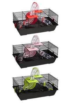 Jaula Hamster 937 Negra 50,5x28x21cm