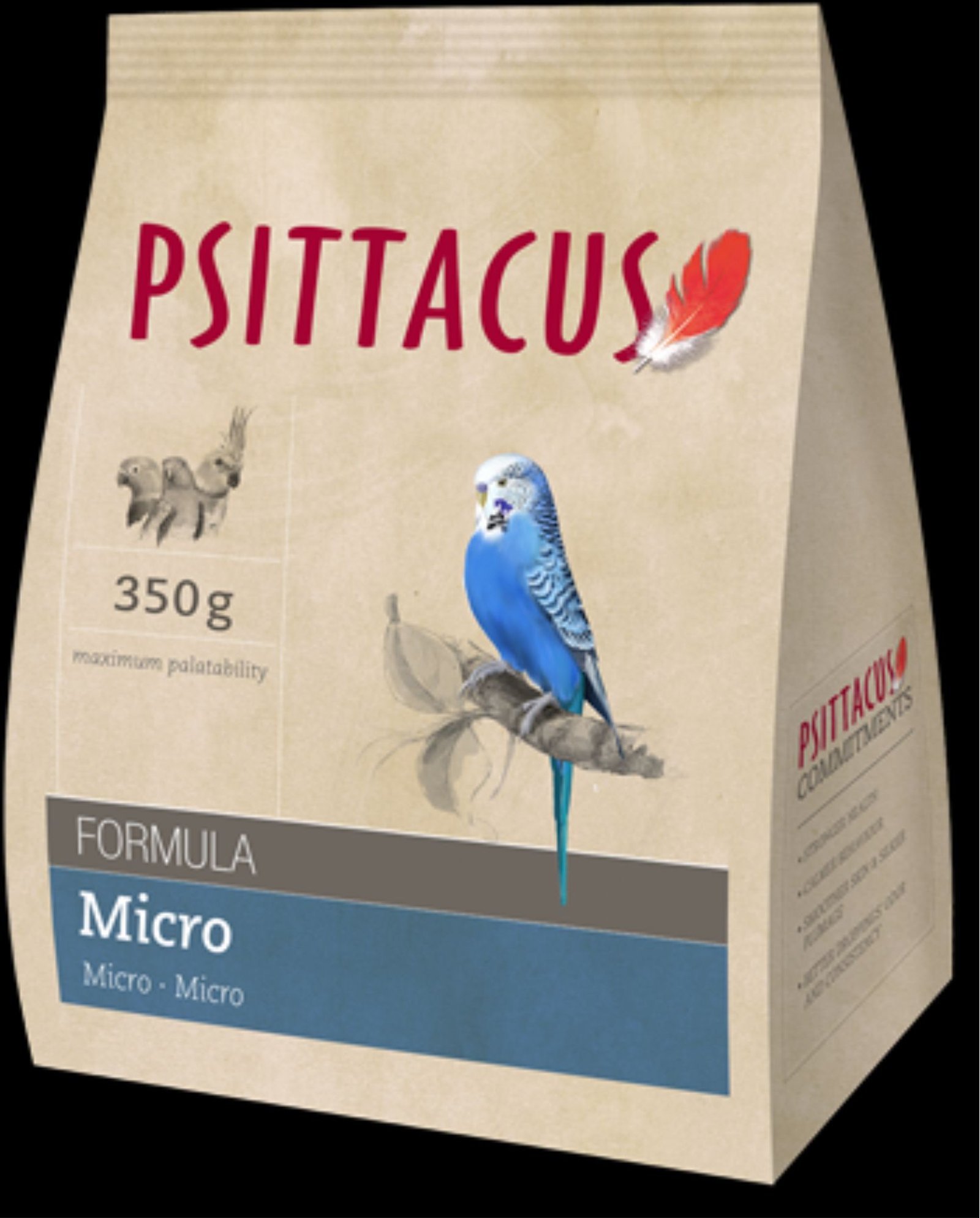 Psittacus Pienso Micro 350 GR. Periquitos.