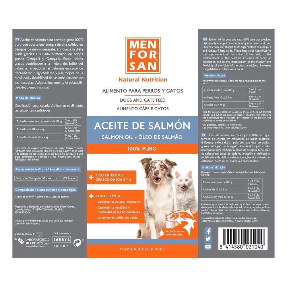 Aceite de Salmon 500 ml Menforsan