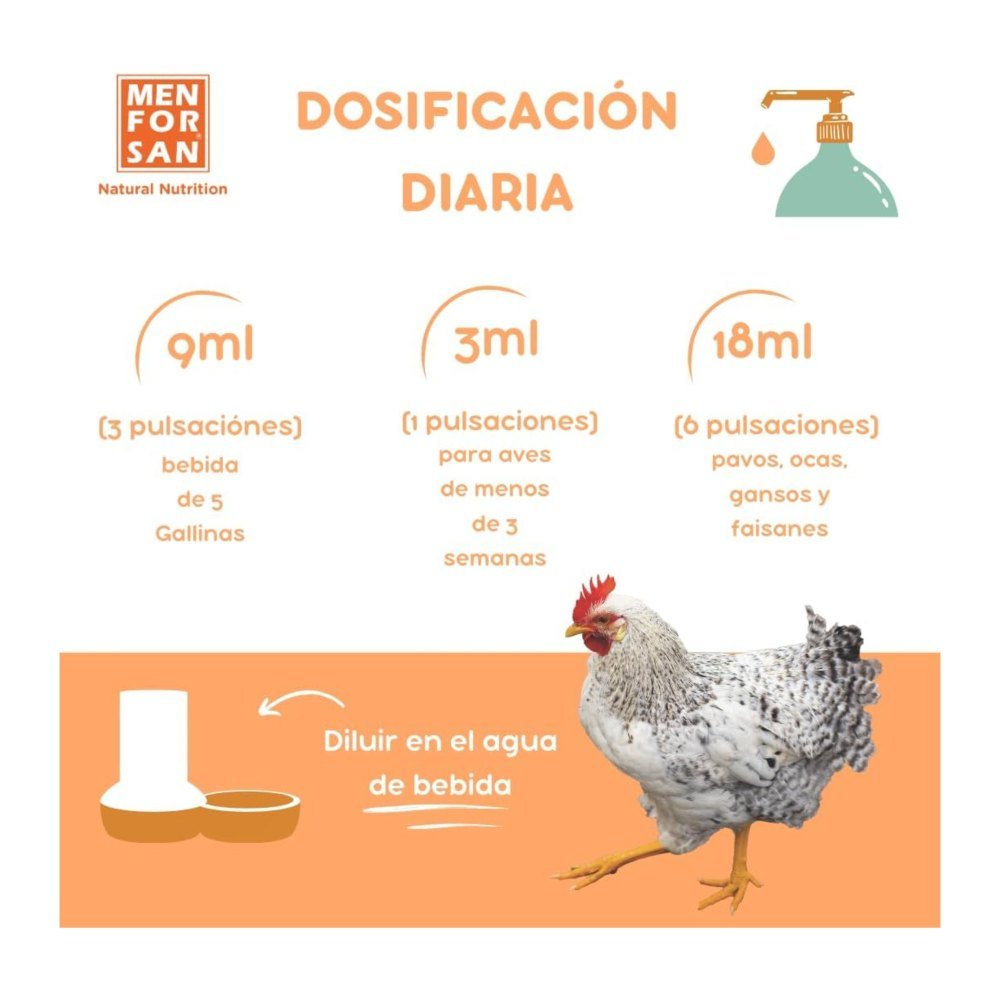 Alimento Complet Aves de Corral 500 ml Menforsan