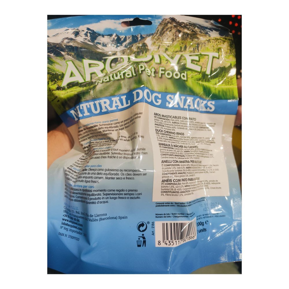 Aros Masticables con Pato 2 Uds./ 200 g