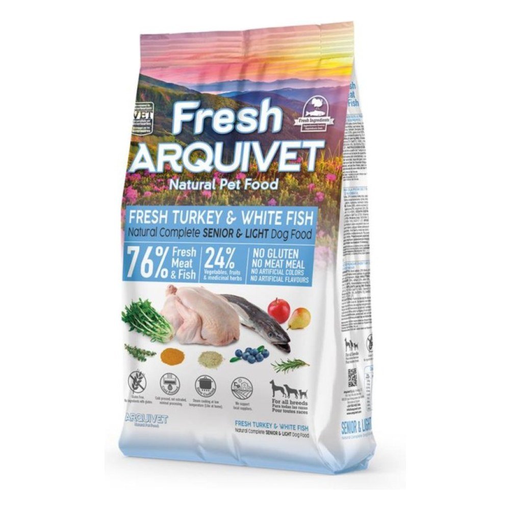 Arquivet Fresh Senior Light Pavo & White Fish 2, 5 kg
