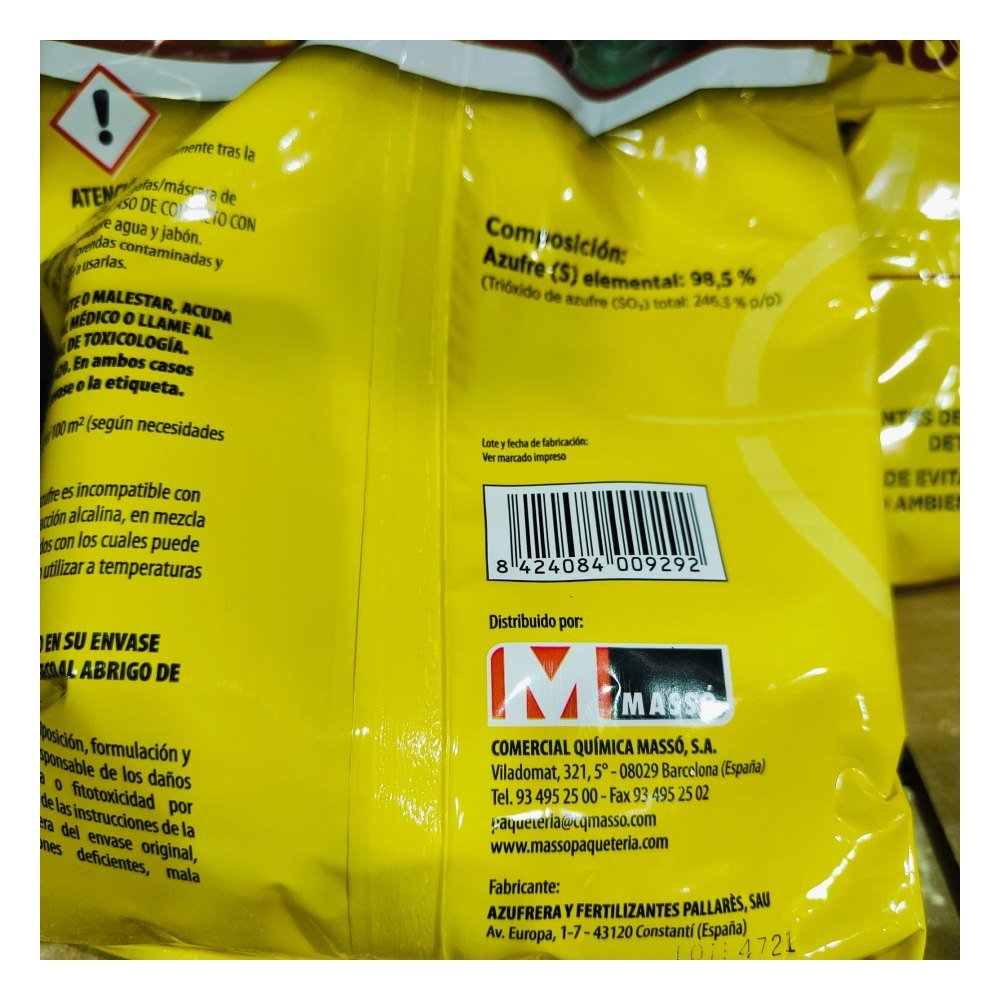 Azufre Espolvoreo 1 Kg