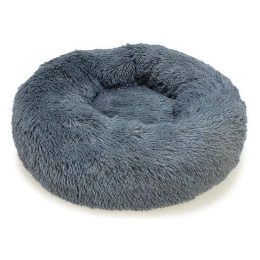 Cama Redonda Suave Gris Oscuro 50 cm