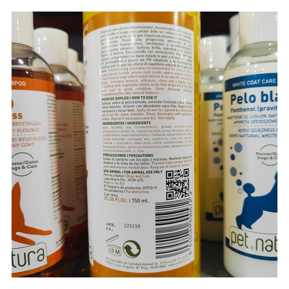 Champu Volumen 750 Ml. Petnatura