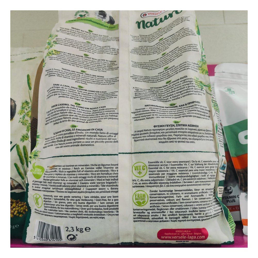 Cobaya Nature 2, 3 Kg. Versele-laga