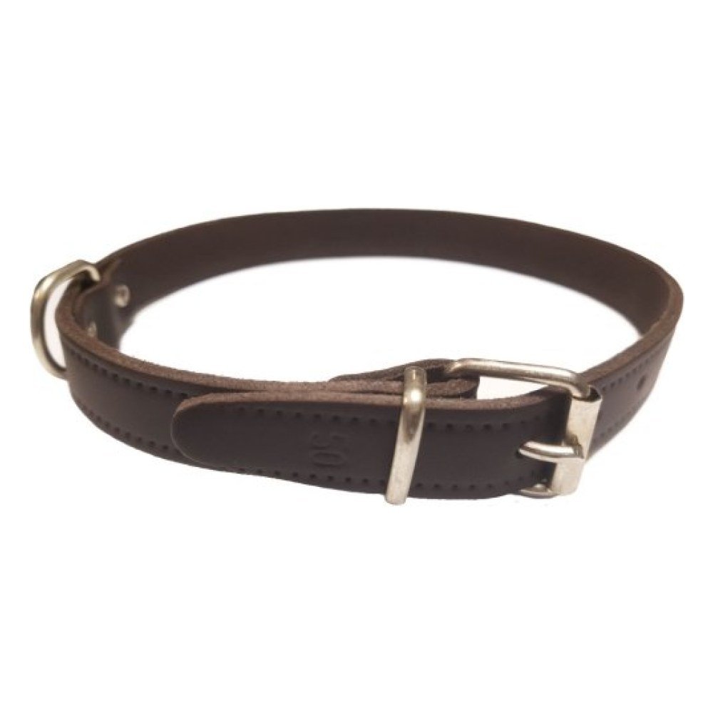 Collar Cuero Cromo Flor 35×1.5cm