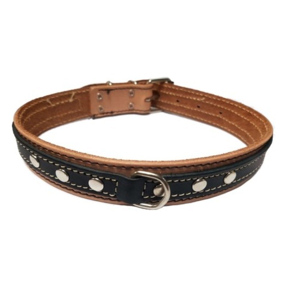 Collar Cuero Doble 30X650 Natural/negro