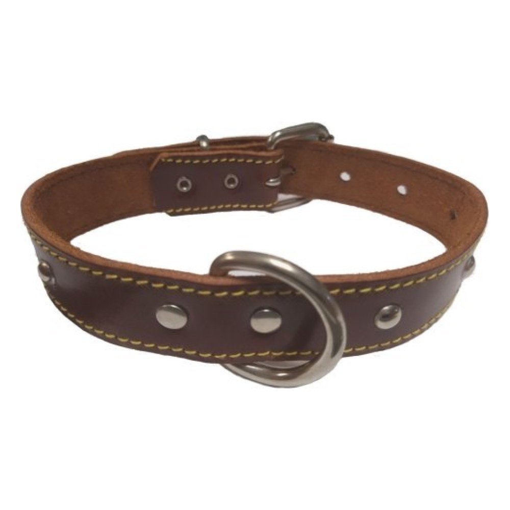 Collar Cuero Woka 40x3cm Tachuelas
