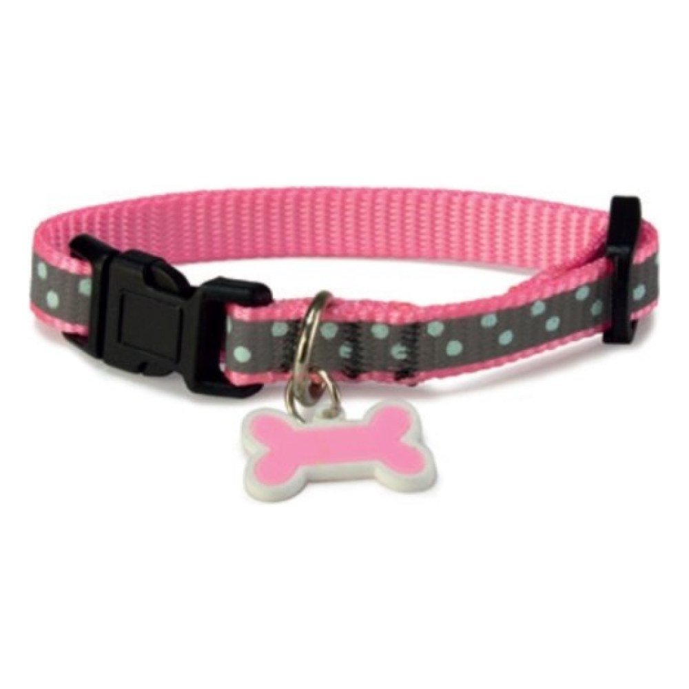 Collar Gato Reflectante Rosa 1×15/22cm