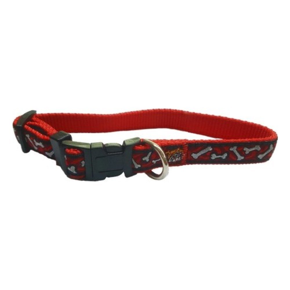 Collar Nylon 15×250-380MM. Bull Rojo/rojo