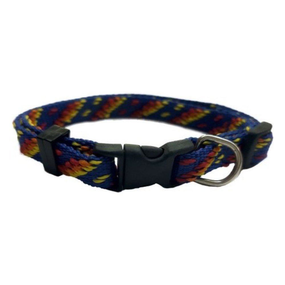 Collar Nylon 20 mm 35-50CM Azteca Azul