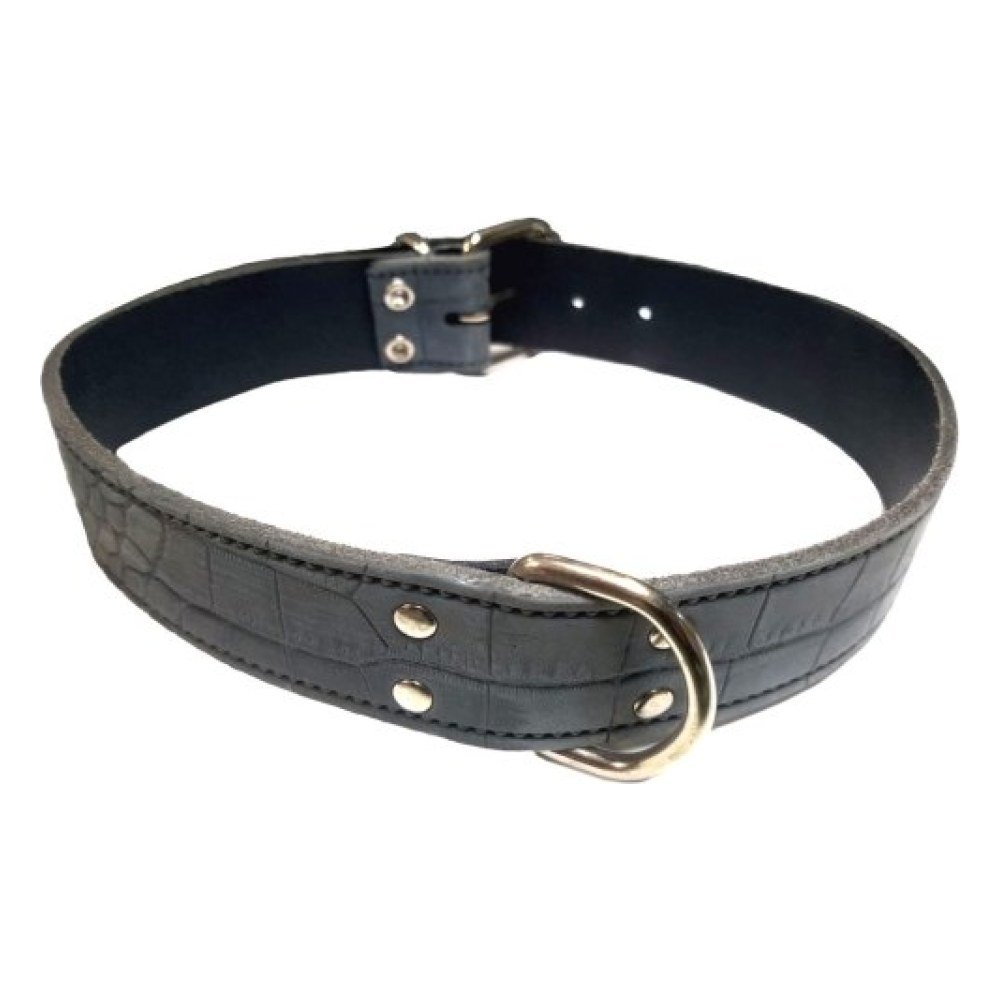 Collar Piel Labrado 40x700mm. Azul