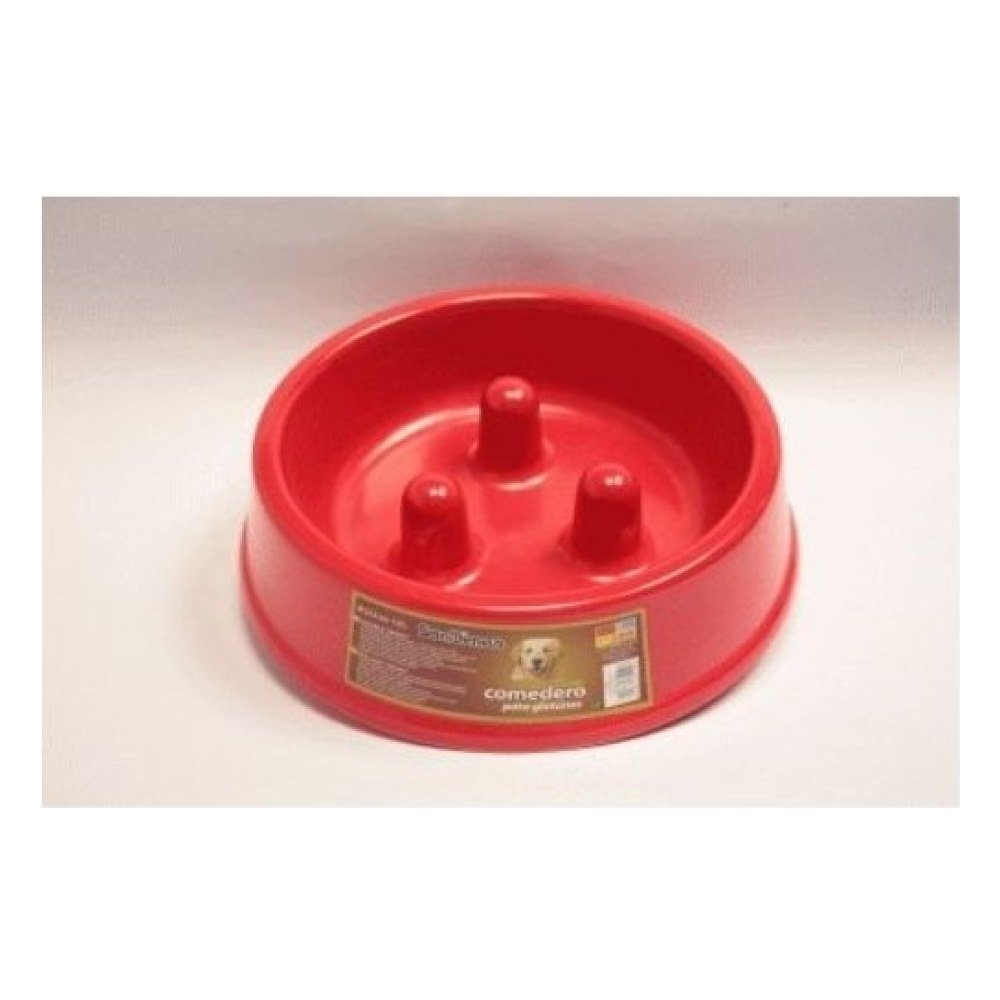Comedero Glotones 23.5X6CM. Rojo