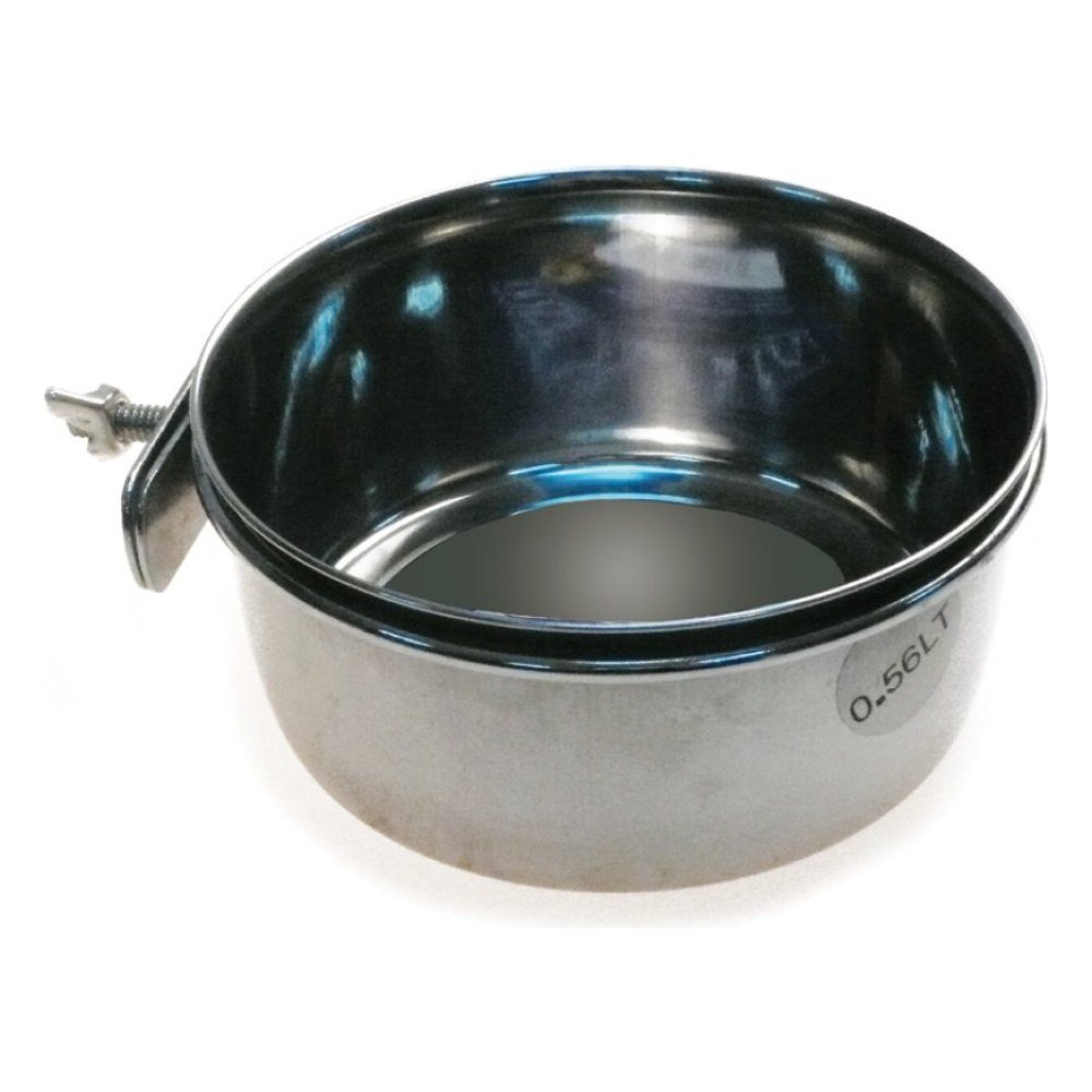 Comedero Loro INOX.12cm con Tornillo