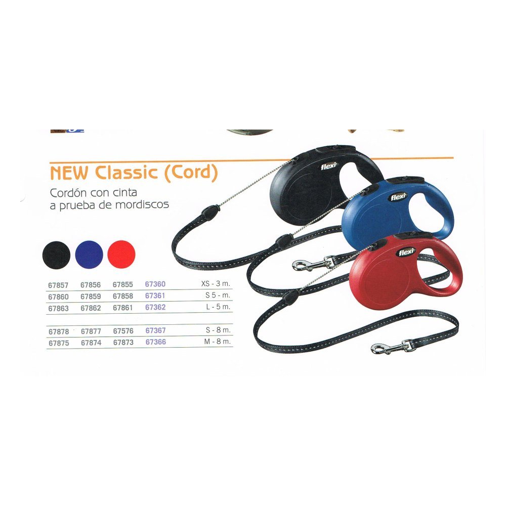 Flexi Nuevo Classic Xs Cordon 3mts. Rojo