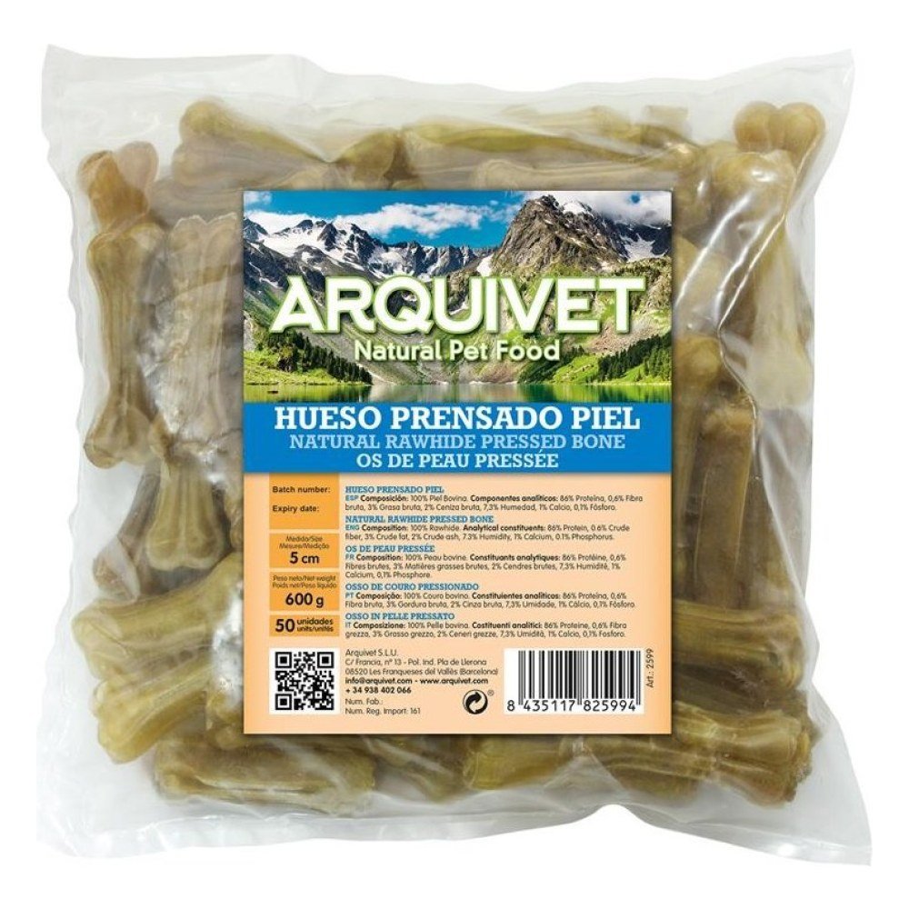 Hueso Prensado Piel 5 cm Bolsa 50 Uds