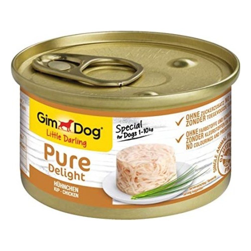 Lata Gimdog Pure Delight Pollo, 85 g