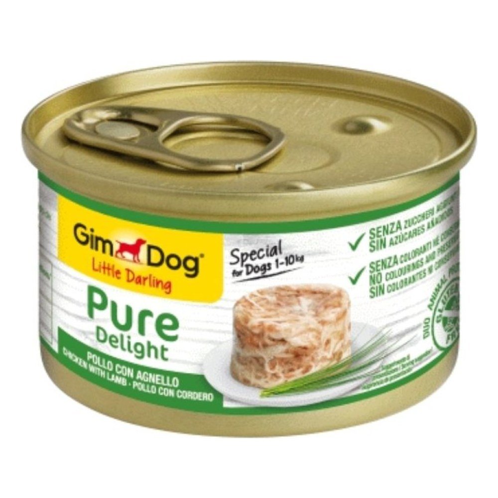 Lata Perros Gimdog Pure Delight Pollo/cordero, 85 g