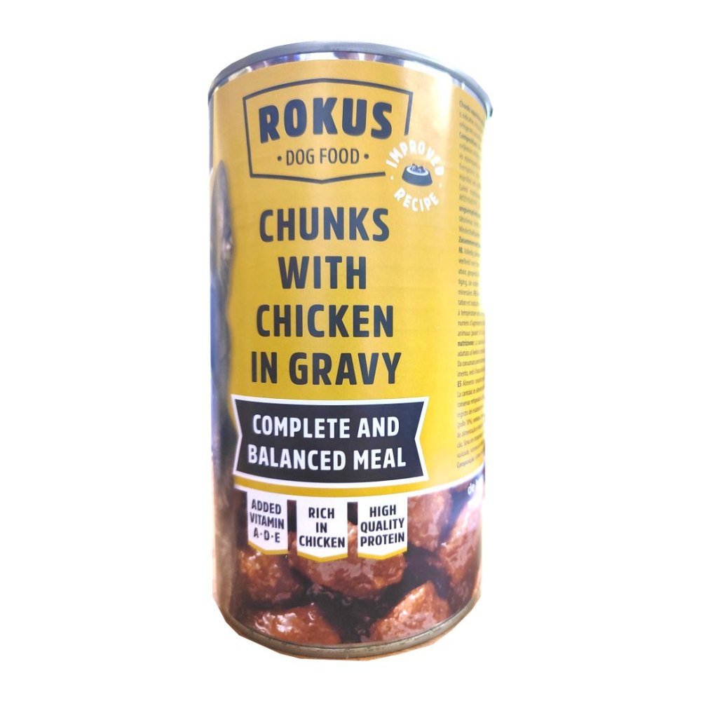 Lata Perros Pollo 1240 g Rokus