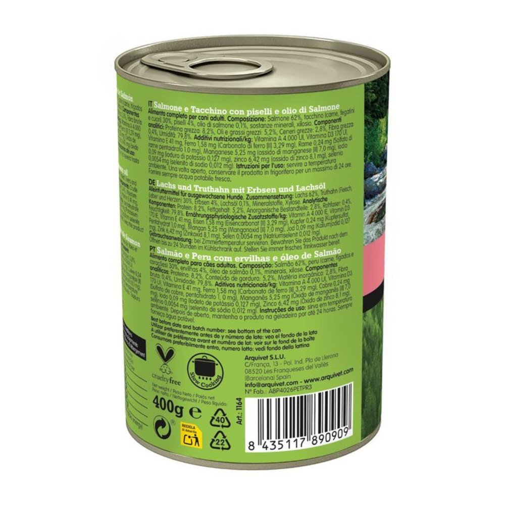 Lata Salmon y Pavo con Guisantes 400 g