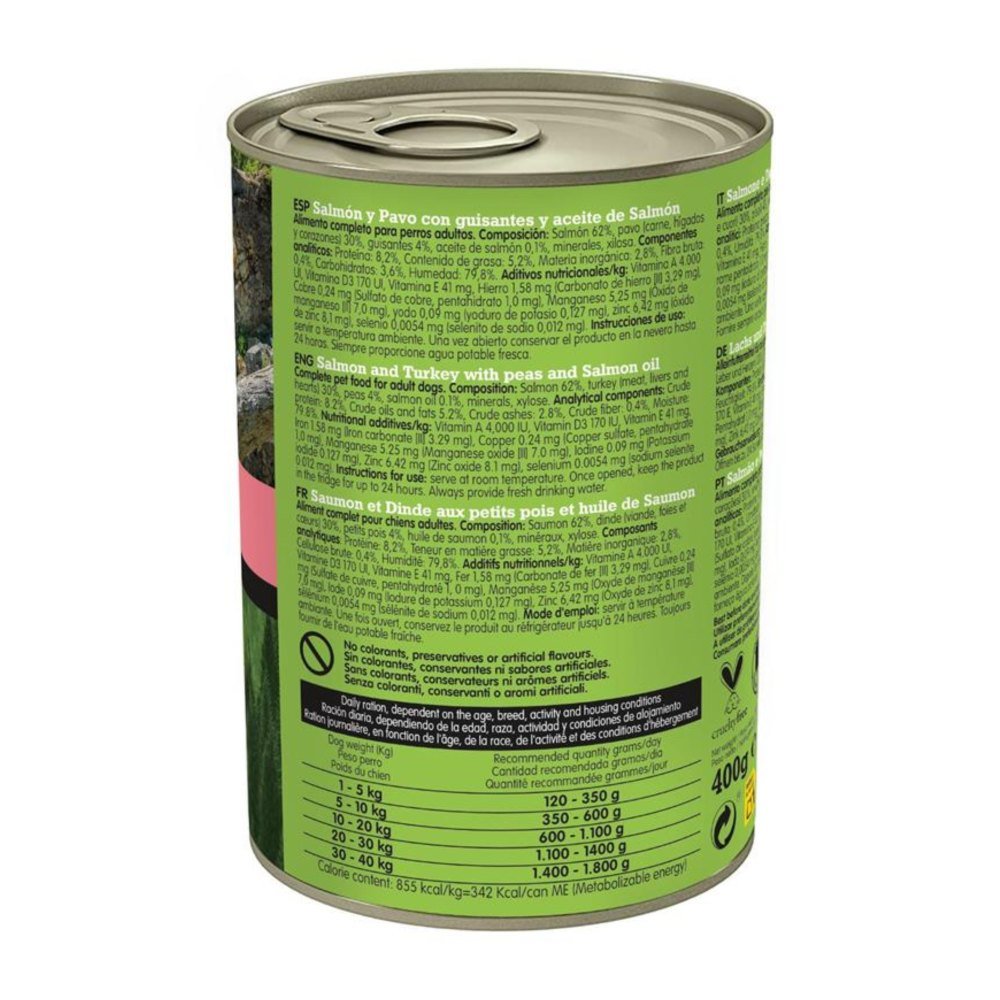 Lata Salmon y Pavo con Guisantes 400 g