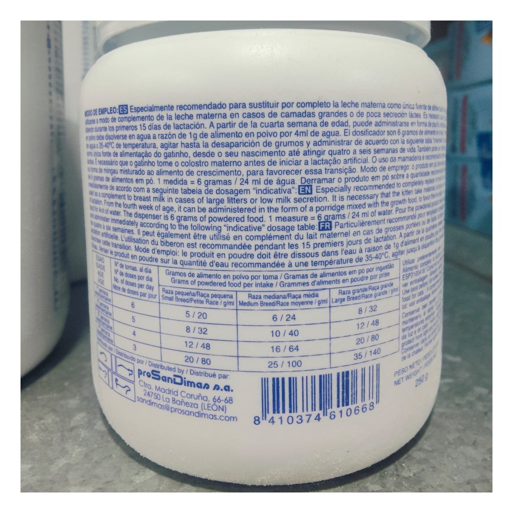 Leche San Dimas para Gatos 250 Gr