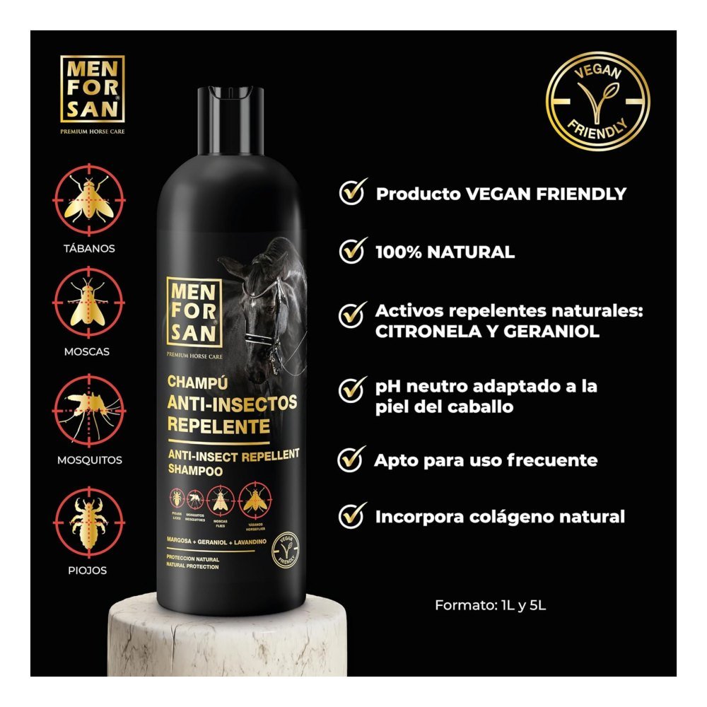 Menforsan Champu Repelente Insectos 1 Lt. Caballos