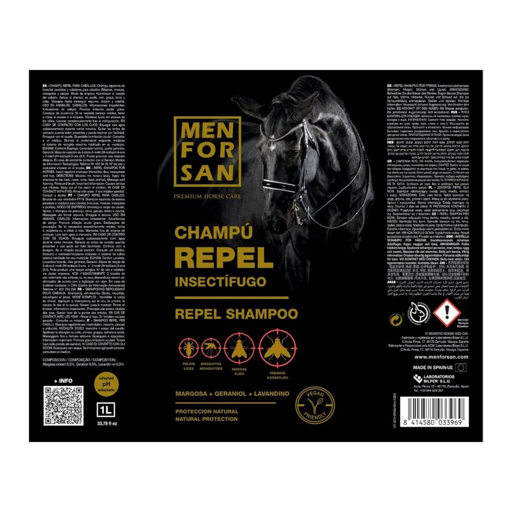 Menforsan Champu Repelente Insectos 1 Lt. Caballos
