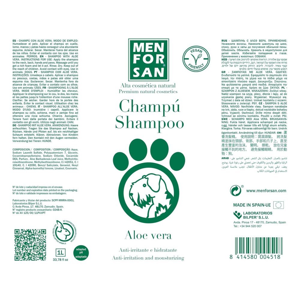 Menforsan Champu con Aloe Vera 1 Lt