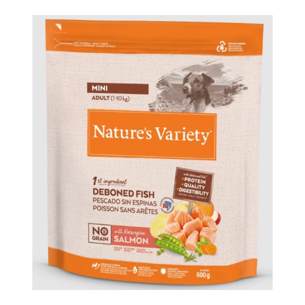 Natures Variety No Grain Adult Mini Salmon 600 g