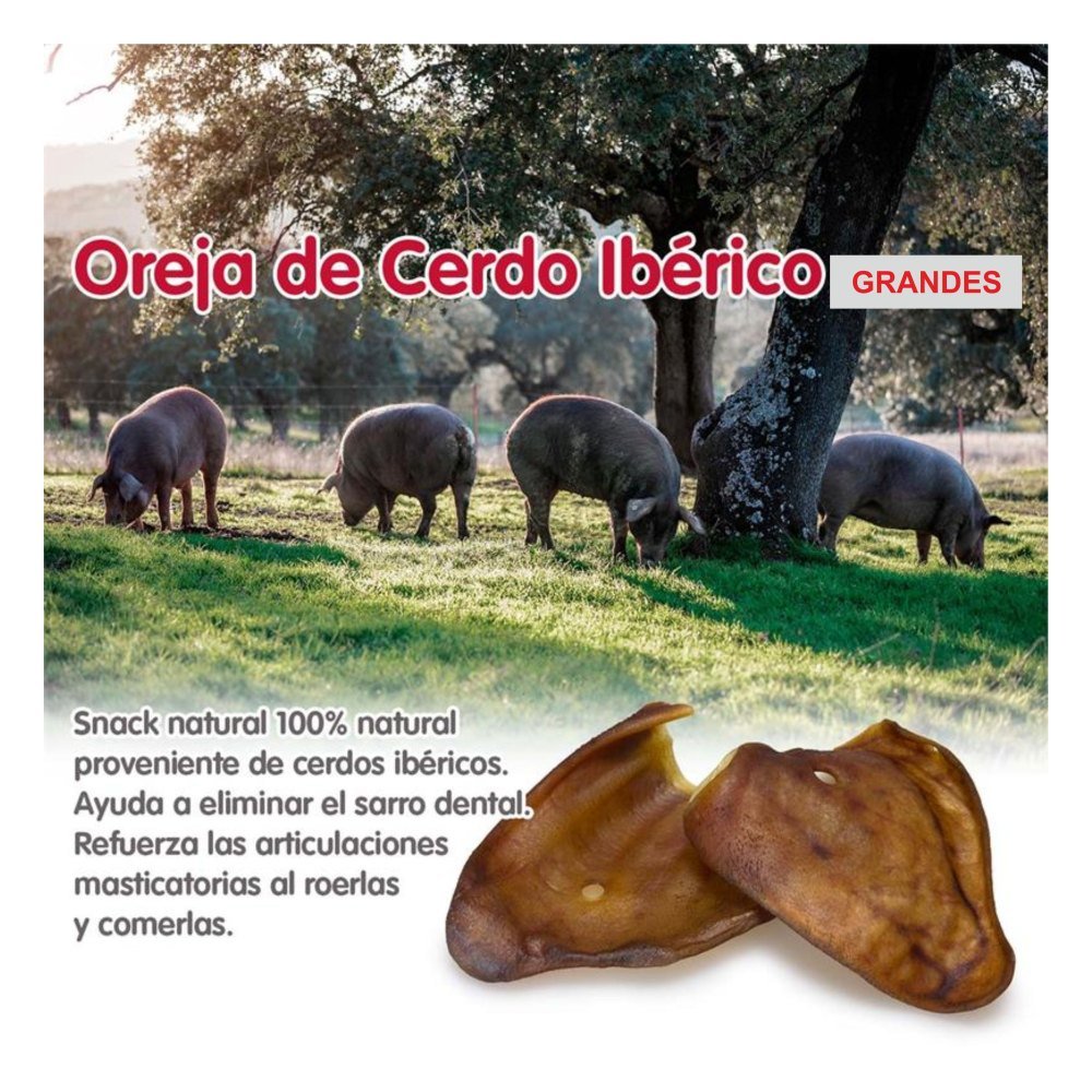Orejas de Cerdo Iberico X-large +60gr. Bolsa 30 Uds