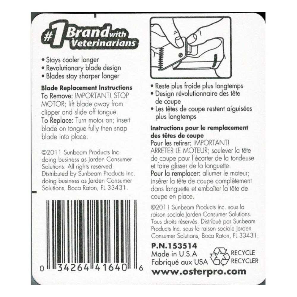 Oster Cuchilla Size 4F Corte 9, 50 Mm