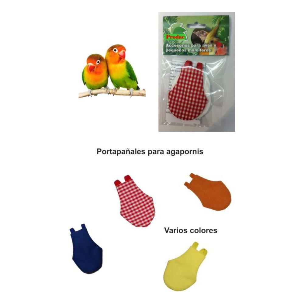 Portapañales para Agapornis (varios Colores)