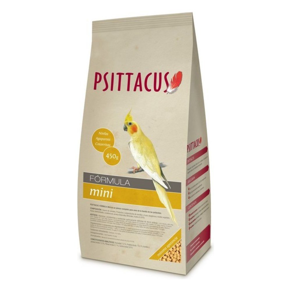 Psittacus Pienso Mini 450 g Ninfas