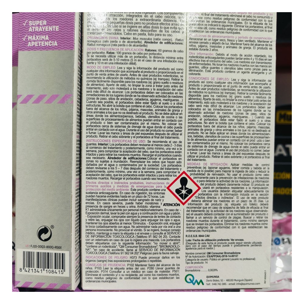 Raticida Qm Br Cebo Fresco 150 g