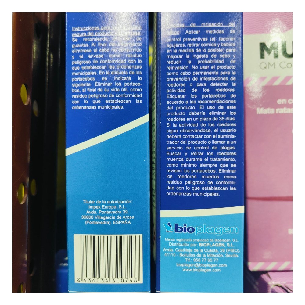 Raticida Ratigen Secure Cebo Fresco 150 Gr. Brodifacoun