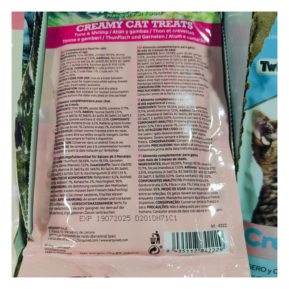 Snack Cremoso de Atún y Gambas (bolsa 5 Sobres de 14 G)