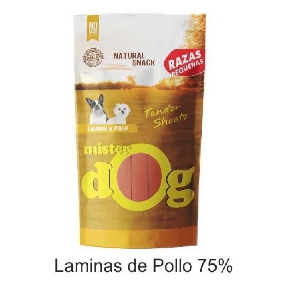 Snack Laminas de Pollo 70 Gr. Mister Dog