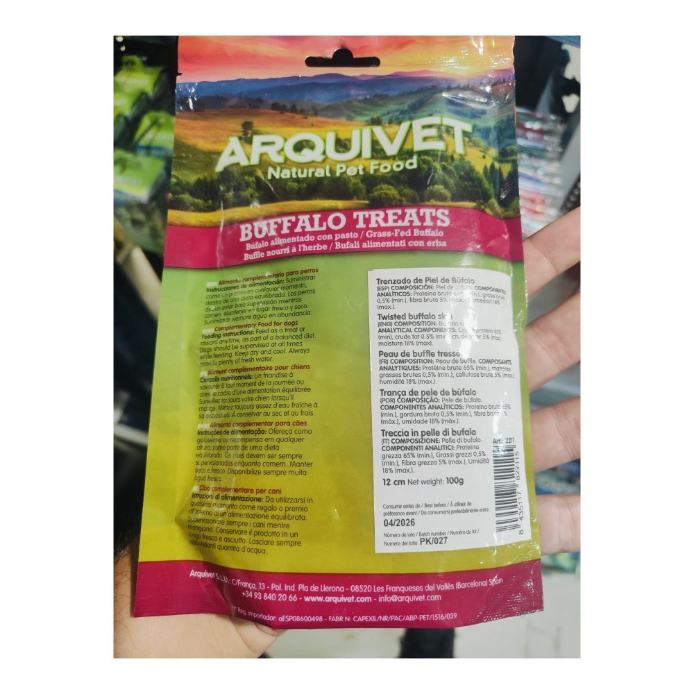 Trenzado de Piel de Búfalo – 100 Gr. -12cm
